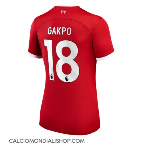 Maglie da calcio Liverpool Cody Gakpo #18 Prima Maglia Femminile 2023-24 Manica Corta